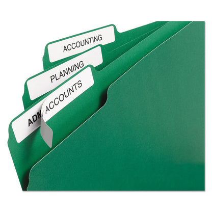 Avery Permanent TrueBlock File Folder Labels with Sure Feed Technology, 0.66 x 3.44, White, 30/Sheet, 50 Sheets/Box