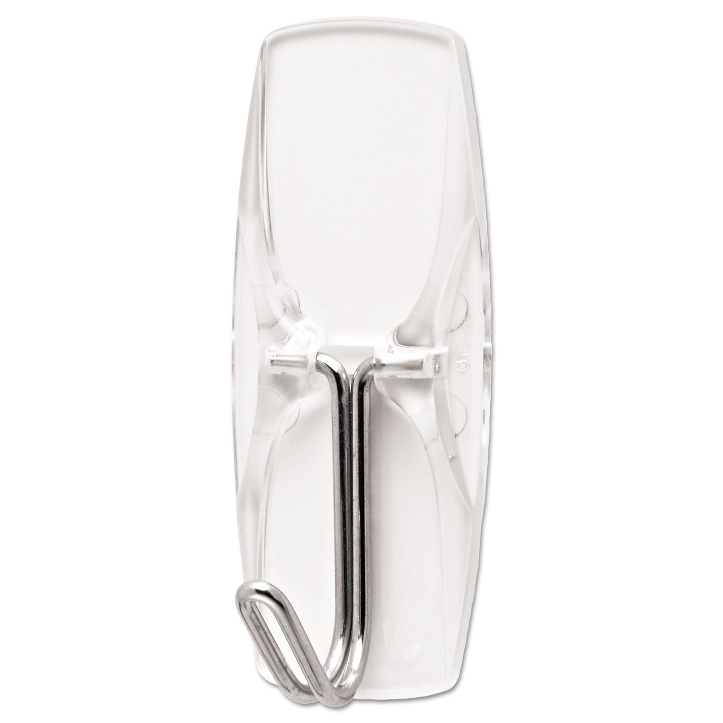 Command Clear Hooks and Strips, Plastic, Medium, 6 Hooks and 8 Strips/Pack