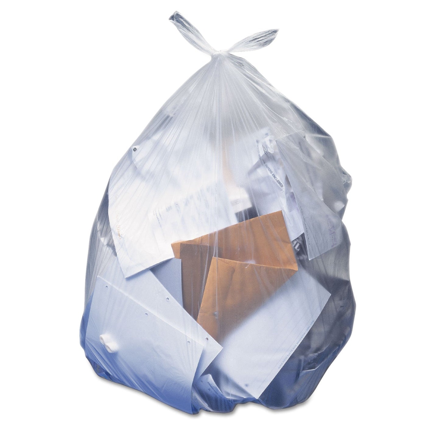 AccuFit Accufit Low-Density Can Liners, 44 gal, 0.9 mil, 37 x 50, Clear, 100/Carton