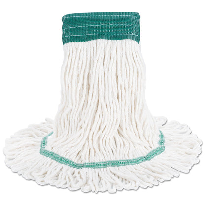 Boardwalk Super Loop Wet Mop Head, Cotton/Synthetic Fiber, 5" Headband, Medium Size, White