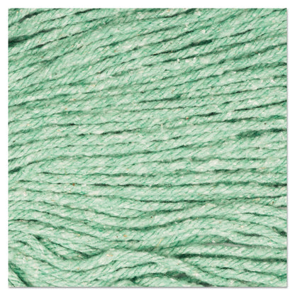 Boardwalk Super Loop Wet Mop Head, Cotton/Synthetic Fiber, 5" Headband, Medium Size, Green, 12/Carton