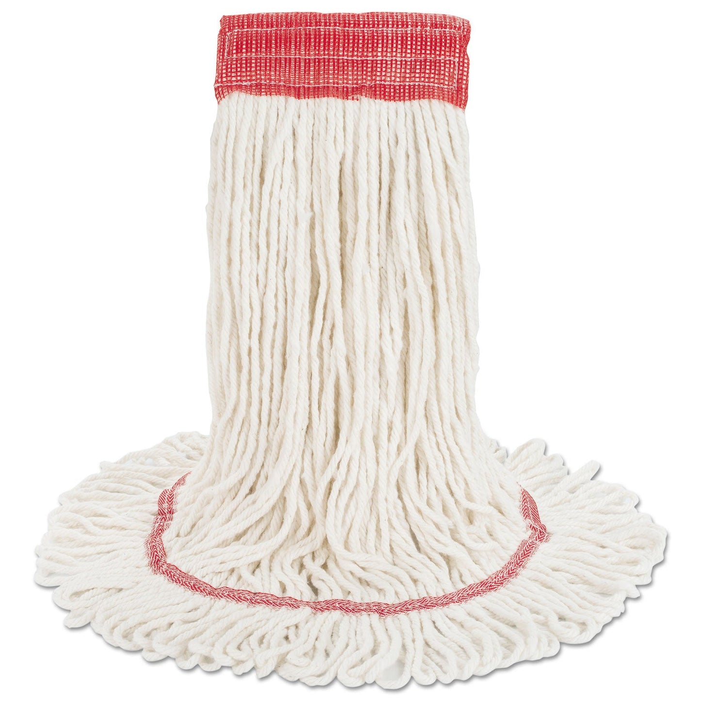 Boardwalk Super Loop Wet Mop Head, Cotton/Synthetic Fiber, 5" Headband, Large Size, White