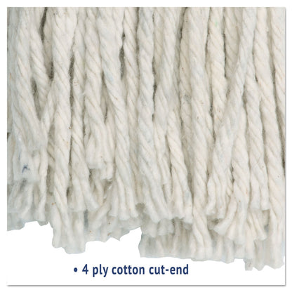 Boardwalk Cut-End Wet Mop Head, Cotton, No. 20, White