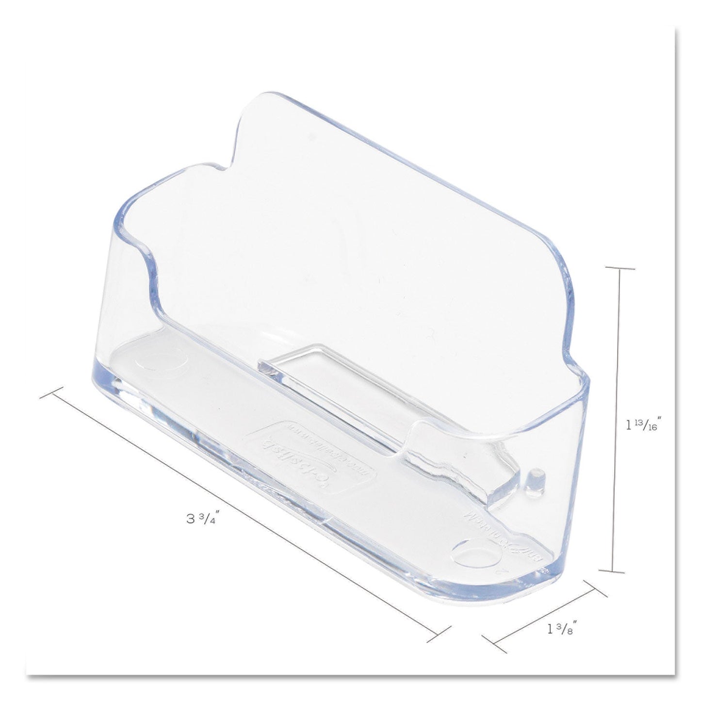 deflecto Horizontal Business Card Holder, Holds 50 Cards, 3.88 x 1.38 x 1.81, Plastic, Clear