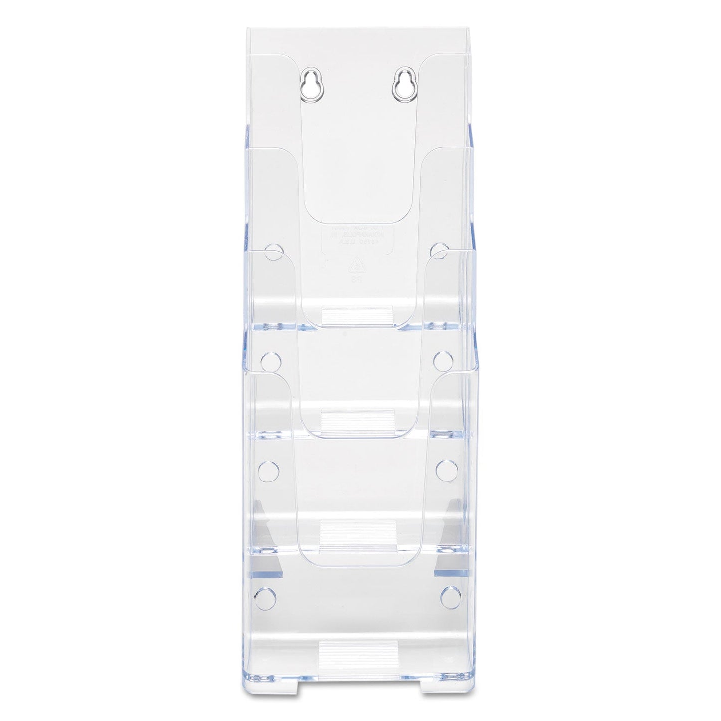 deflecto 4-Compartment DocuHolder, Leaflet Size, 4.88w x 6.13d x 10h, Clear