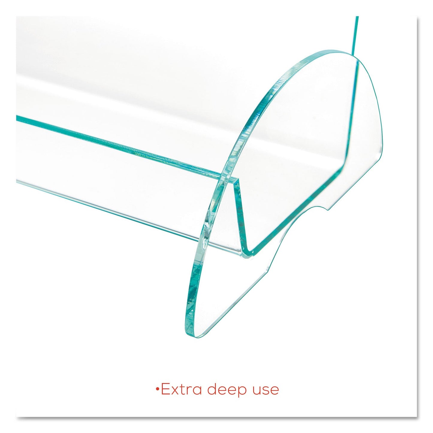 deflecto Euro-Style DocuHolder, Leaflet Size, 4.5w x 4.5d x 7.88h, Green Tinted