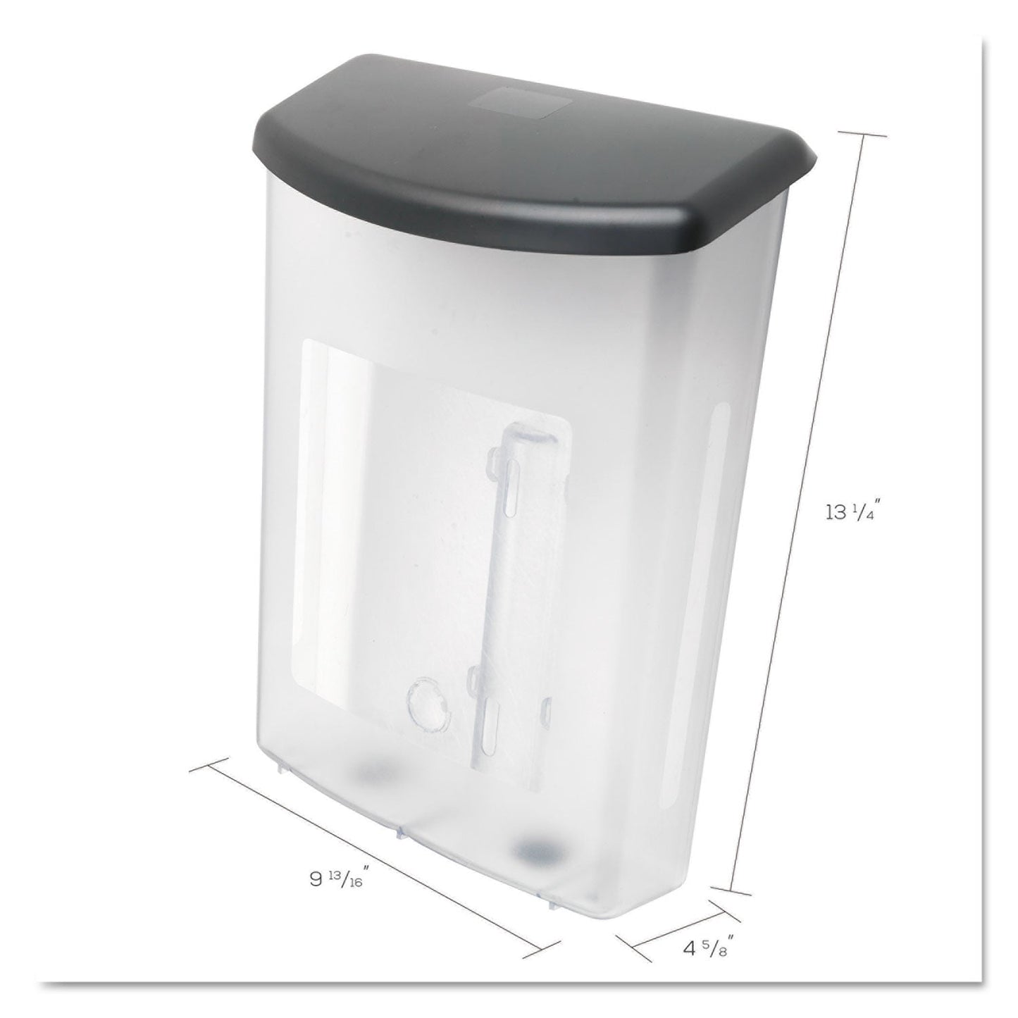 deflecto Outdoor Literature Box, 10w x 4.5d x 13.13h, Clear/Black