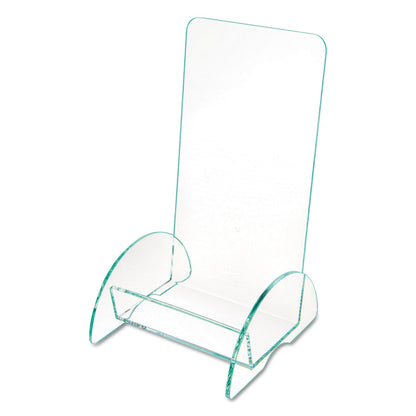 deflecto Euro-Style DocuHolder, Leaflet Size, 4.5w x 4.5d x 7.88h, Green Tinted