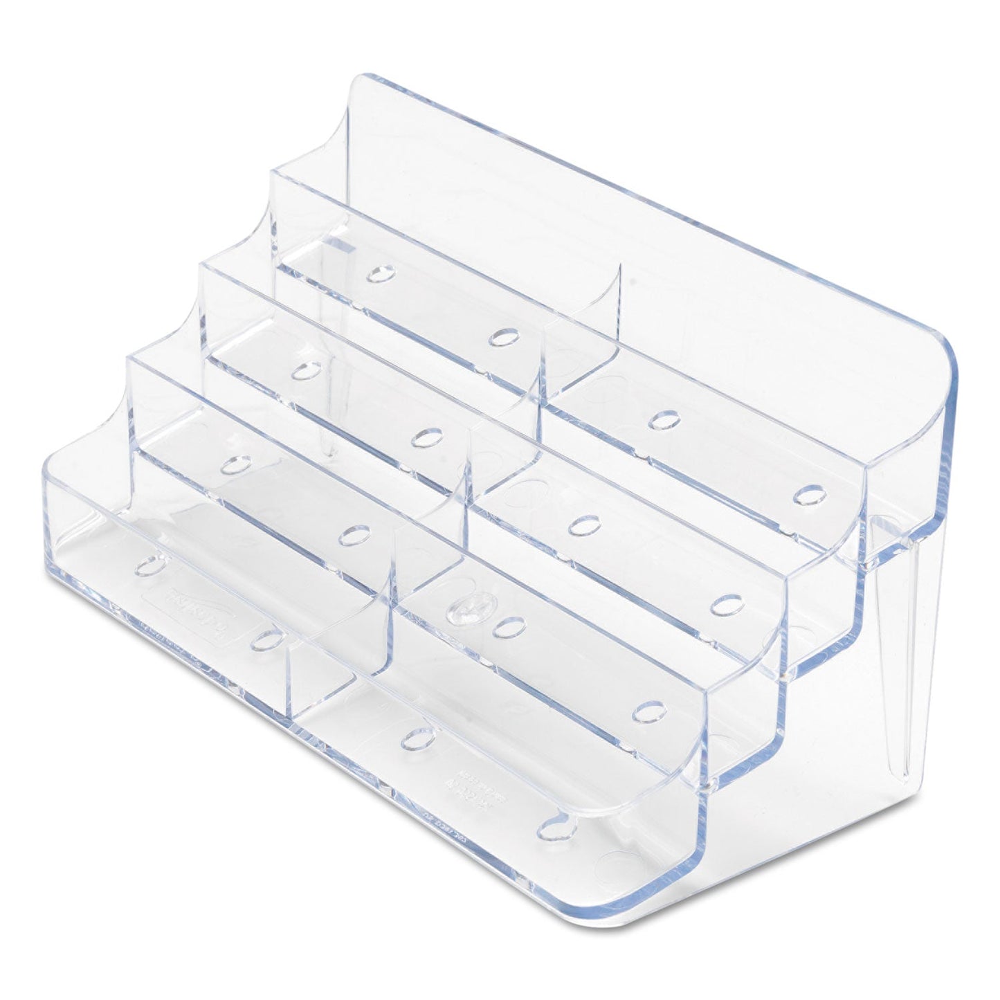 deflecto 8-Pocket Business Card Holder, Holds 400 Cards, 7.78 x 3.5 x 3.38, Plastic, Clear
