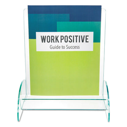 deflecto Euro-Style DocuHolder, Magazine Size, 9.81w x 6.31d x11h, Green Tinted