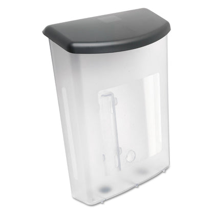 deflecto Outdoor Literature Box, 10w x 4.5d x 13.13h, Clear/Black