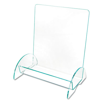 deflecto Euro-Style DocuHolder, Magazine Size, 9.81w x 6.31d x11h, Green Tinted