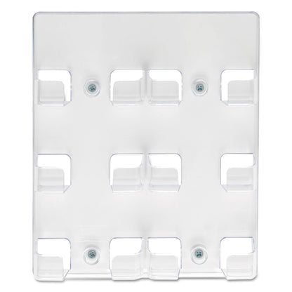 deflecto 6-Pocket Business Card Holder, Holds 480 Cards, 8.5 x 1.63 x 9.75, Plastic, Clear