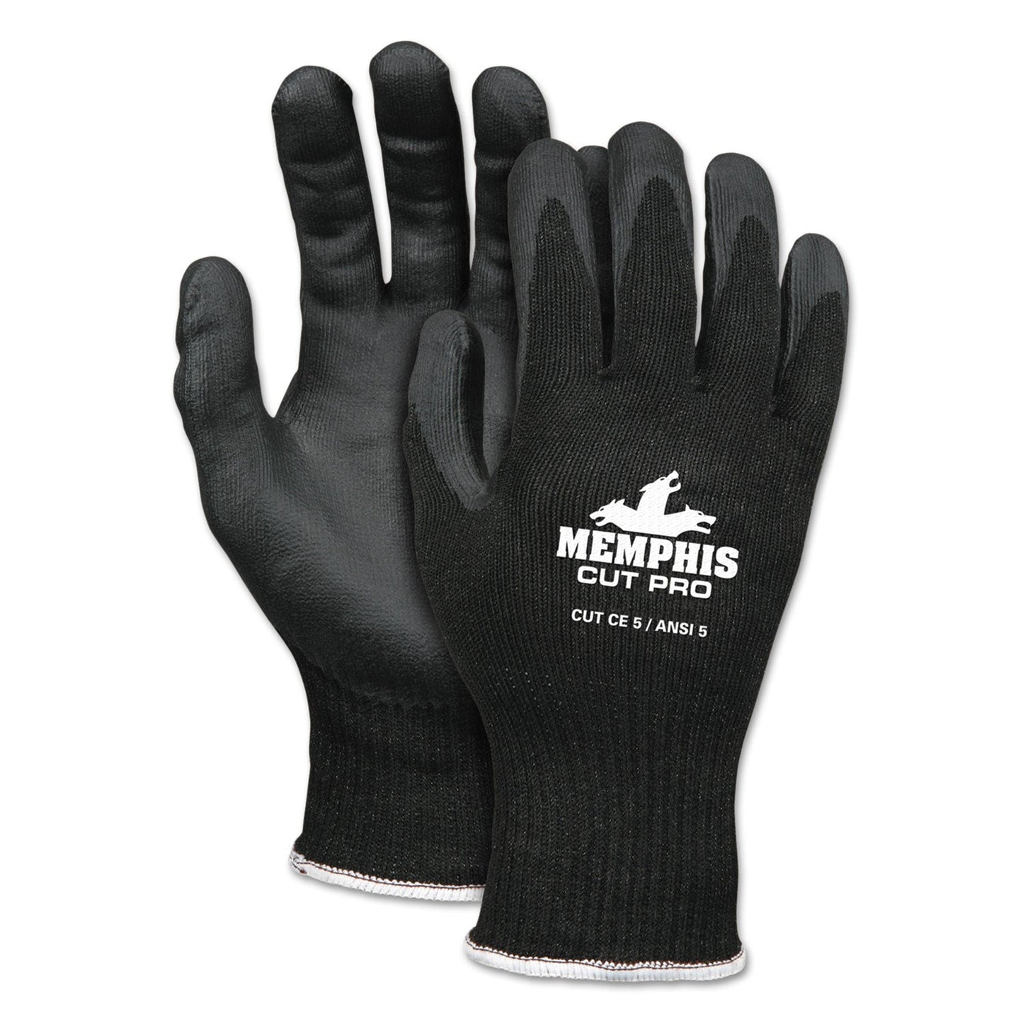 MCR Cut Pro 92720NF Gloves, X-Large, Black, HPPE/Nitrile Foam