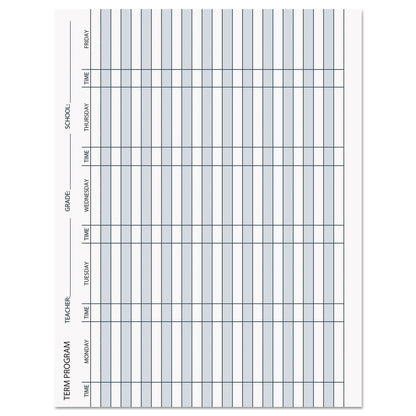 House of Doolittle Recycled Teacher's Planner, Weekly, Two-Page Spread (Seven Classes), 11 x 8.5, Blue Cover