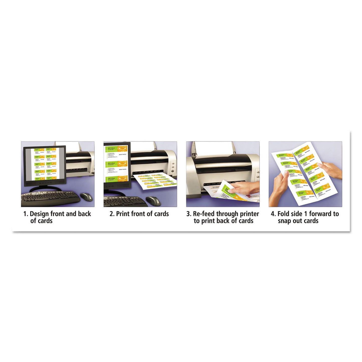 Avery Clean Edge Business Cards, Laser, 2 x 3.5, Ivory, 200 Cards, 10 Cards/Sheet, 20 Sheets/Pack