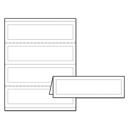 Avery Medium Embossed Tent Cards, White, 2.5 x 8.5, 2 Cards/Sheet, 50 Sheets/Box