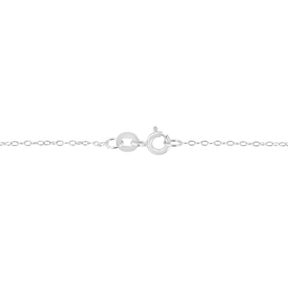 10K White Gold 1/3 Cttw Round-Cut Diamond Bezel 18" Pendant Necklace (J-K Color, I1-I2 Clarity)