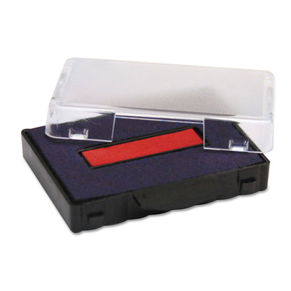 Trodat T5440 Professional Replacement Ink Pad for Trodat Custom Self-Inking Stamps, 1.13" x 2", Blue/Red