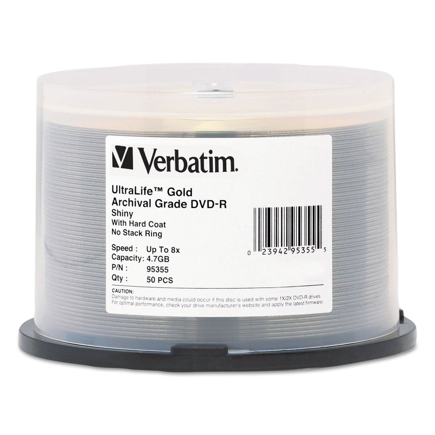 Verbatim UltraLife Gold Archival Grade DVD-R, 4.7 GB, 16x, Spindle, Gold, 50/Pack