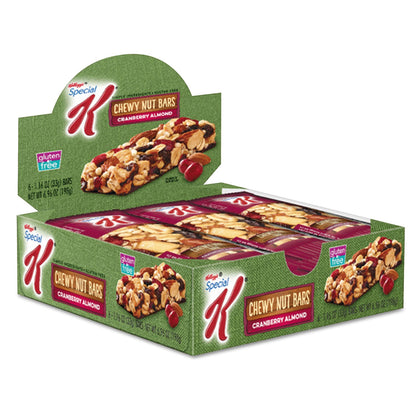 Kellogg's Special K Chewy Nut Bars, Cranberry Almond, 1.16 oz Bar, 6/Box