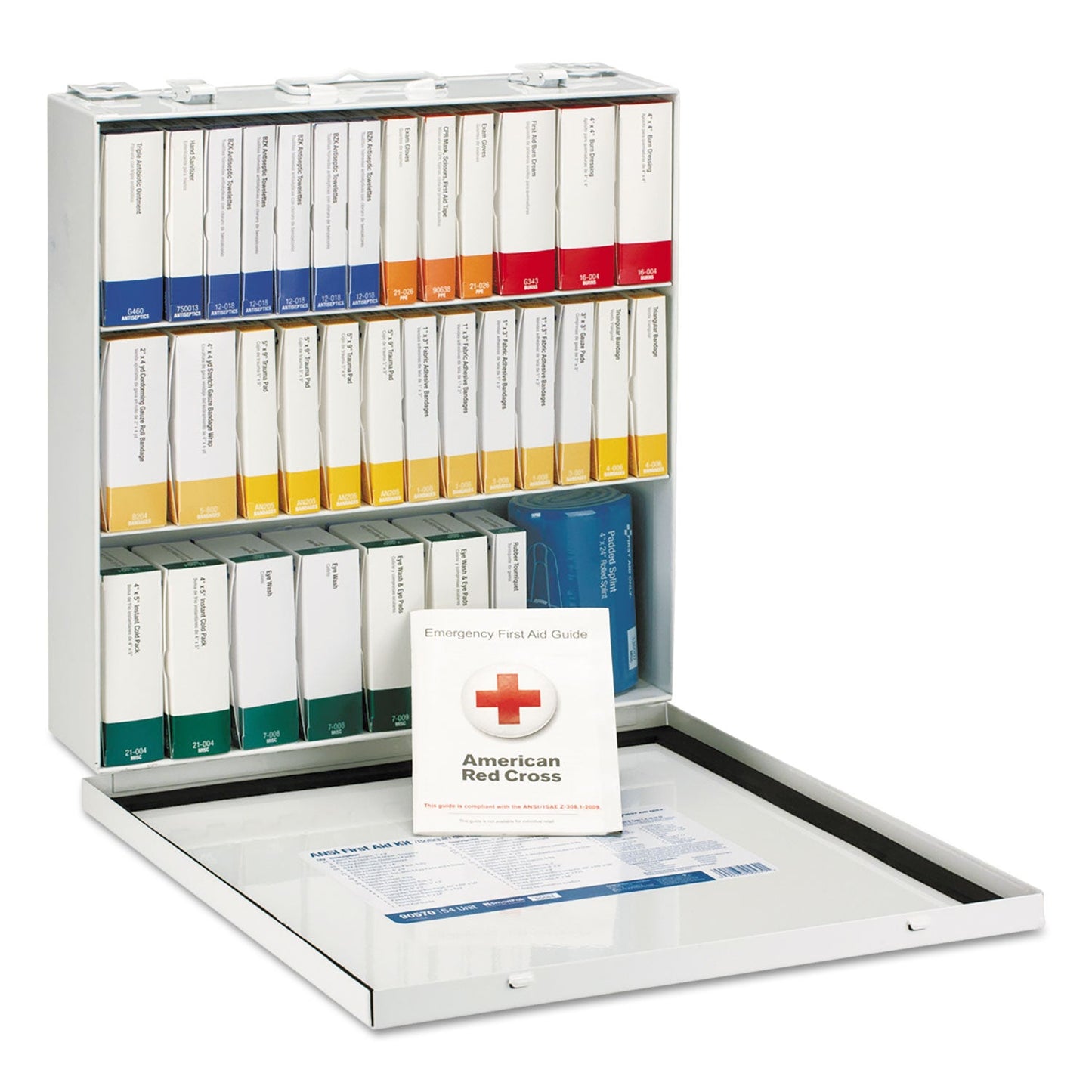 First Aid Only Unitized ANSI 2015 Compliant Class B Type III First Aid Kit for 100 People, 217 Pieces, Metal Case