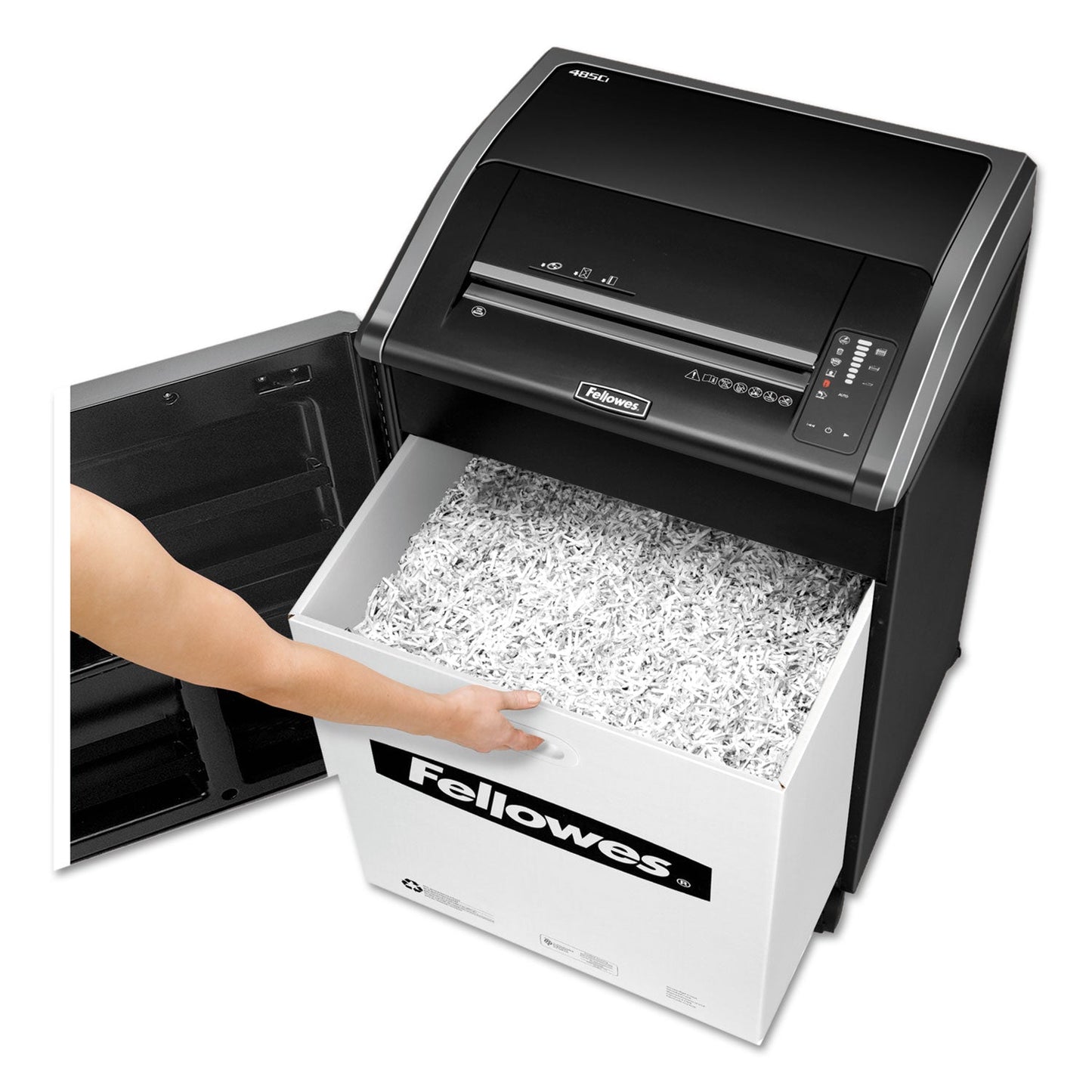 Fellowes Powershred 485Ci 100% Jam Proof Cross-Cut Shredder, 30 Manual Sheet Capacity, TAA Compliant