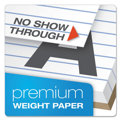 Ampad Gold Fibre Writing Pads, Wide/Legal Rule, 50 White 8.5 x 11.75 Sheets, 4/Pack