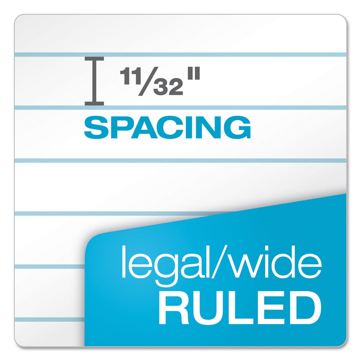 TOPS Docket Gold Ruled Perforated Pads, Wide/Legal Rule, 50 White 8.5 x 14 Sheets, 12/Pack