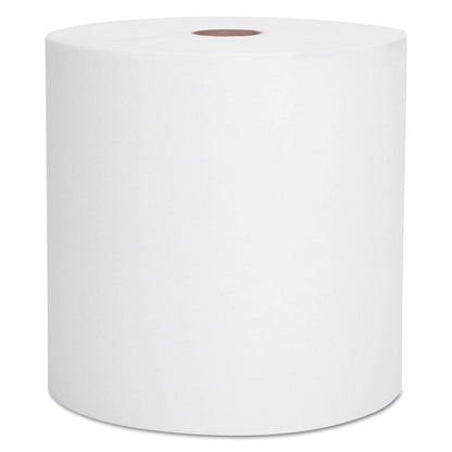 Scott Essential High Capacity Hard Roll Towels for Business, 1.5" Core, 8" x 1,000 ft, Recycled, White, 6/Carton