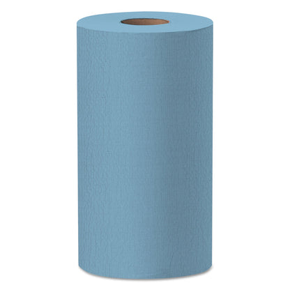 WypAll General Clean X60 Cloths, Small Roll, 13.5 x 19.6, Blue, 130/Roll, 6 Rolls/Carton