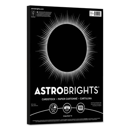 Astrobrights Color Cardstock, 65 lb Cover Weight, 8.5 x 11, Eclipse Black, 100/Pack