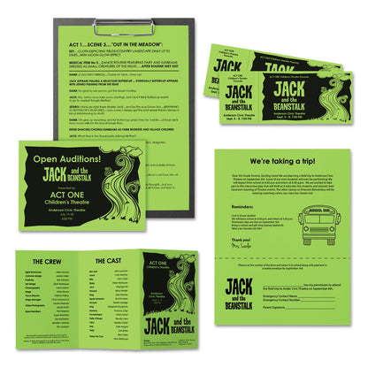 Astrobrights Color Paper, 24 lb Bond Weight, 8.5 x 11, Martian Green, 500/Ream