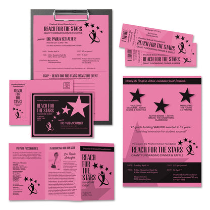 Astrobrights Color Cardstock, 65 lb Cover Weight, 8.5 x 11, Pulsar Pink, 250/Pack