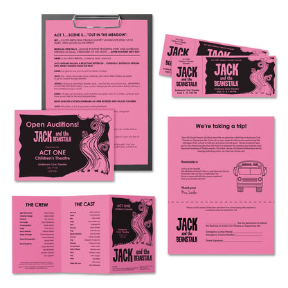 Astrobrights Color Paper, 24 lb Bond Weight, 8.5 x 11, Pulsar Pink, 500/Ream