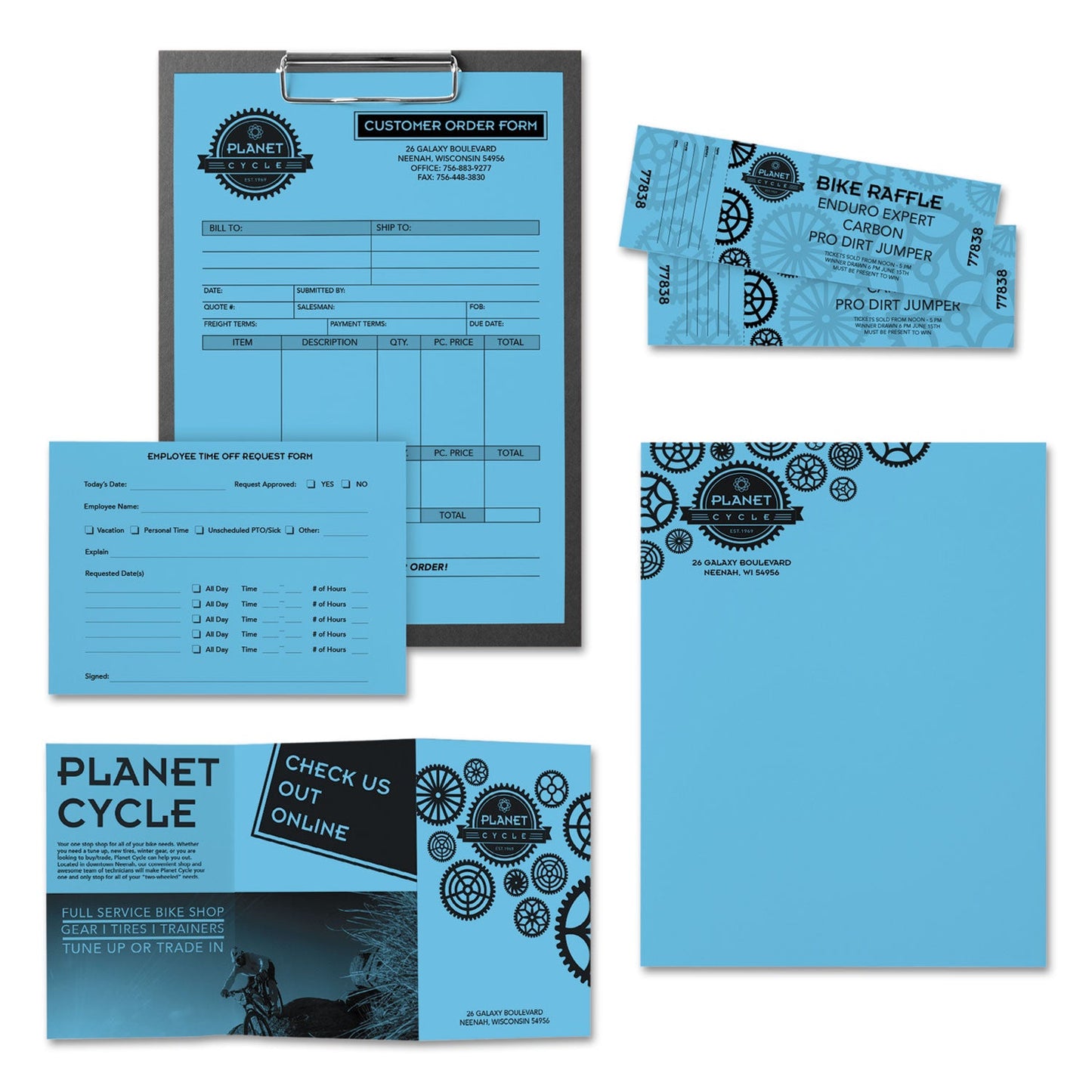 Astrobrights Color Paper, 24 lb Bond Weight, 8.5 x 11, Lunar Blue, 500 Sheets/Ream