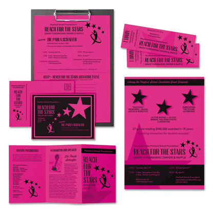 Astrobrights Color Cardstock, 65 lb Cover Weight, 8.5 x 11, Fireball Fuchsia, 250/Pack