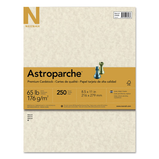 Astrobrights Color Cardstock, 65 lb Cover Weight, 8.5 x 11, Natural Parchment, 250/Pack