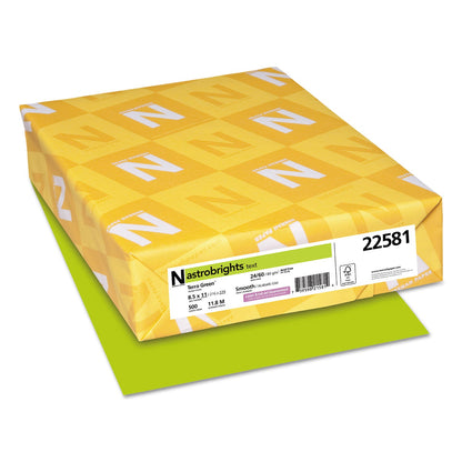 Astrobrights Color Paper, 24 lb Bond Weight, 8.5 x 11, Terra Green, 500/Ream