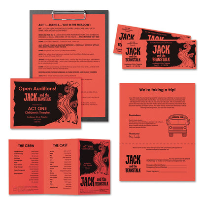Astrobrights Color Paper, 24 lb Bond Weight, 8.5 x 11, Rocket Red, 500/Ream