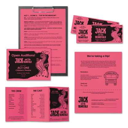 Astrobrights Color Paper, 24 lb Bond Weight, 8.5 x 11, Plasma Pink, 500/Ream