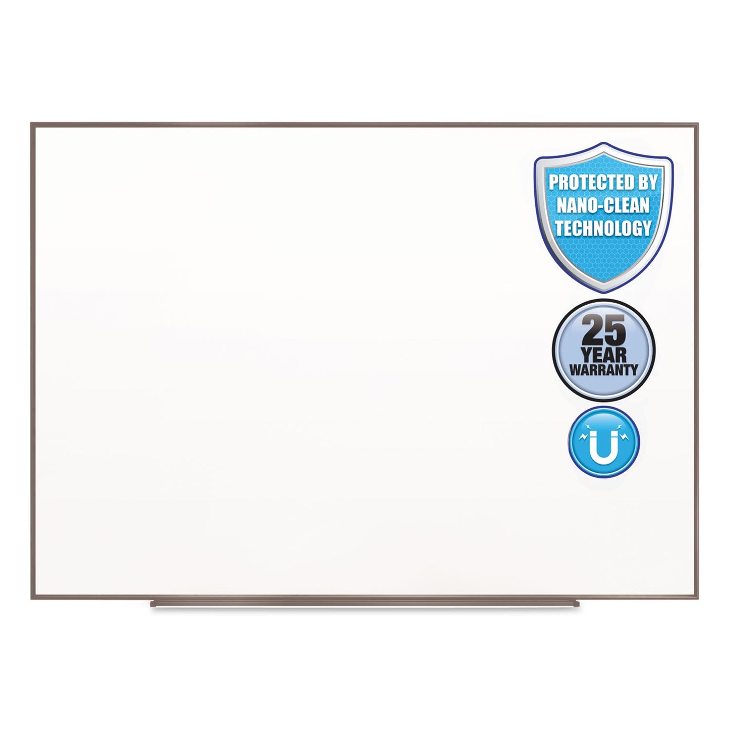 Quartet Fusion Nano-Clean Magnetic Whiteboard, 48 x 36, Silver Frame