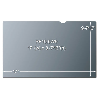 3M Frameless Blackout Privacy Filter for 19.5" Widescreen Monitor, 16:9 Aspect Ratio