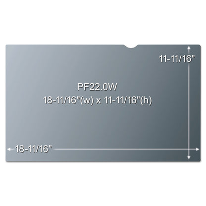 3M Frameless Blackout Privacy Filter for 22" Widescreen Monitor, 16:10 Aspect Ratio