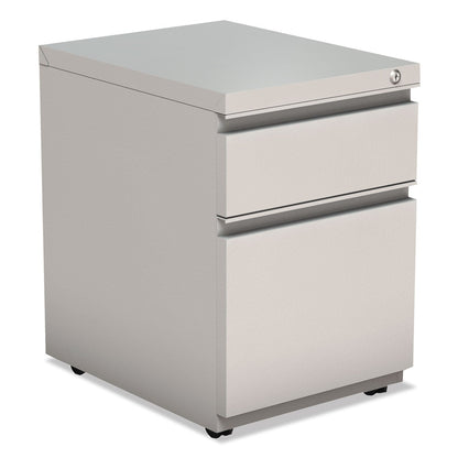 Alera File Pedestal with Full-Length Pull, Left or Right, 2-Drawers: Box/File, Legal/Letter, Light Gray, 14.96" x 19.29" x 21.65"