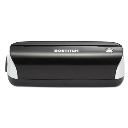 Bostitch 12-Sheet Electric Three-Hole Punch, 9/32" Holes, Black