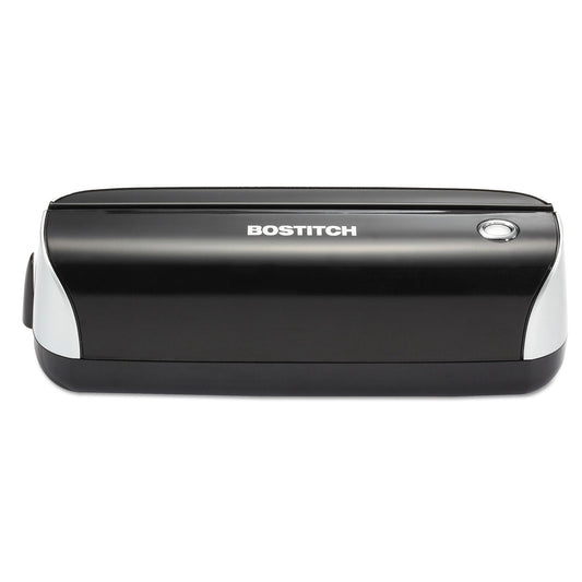 Bostitch 12-Sheet Electric Three-Hole Punch, 9/32" Holes, Black
