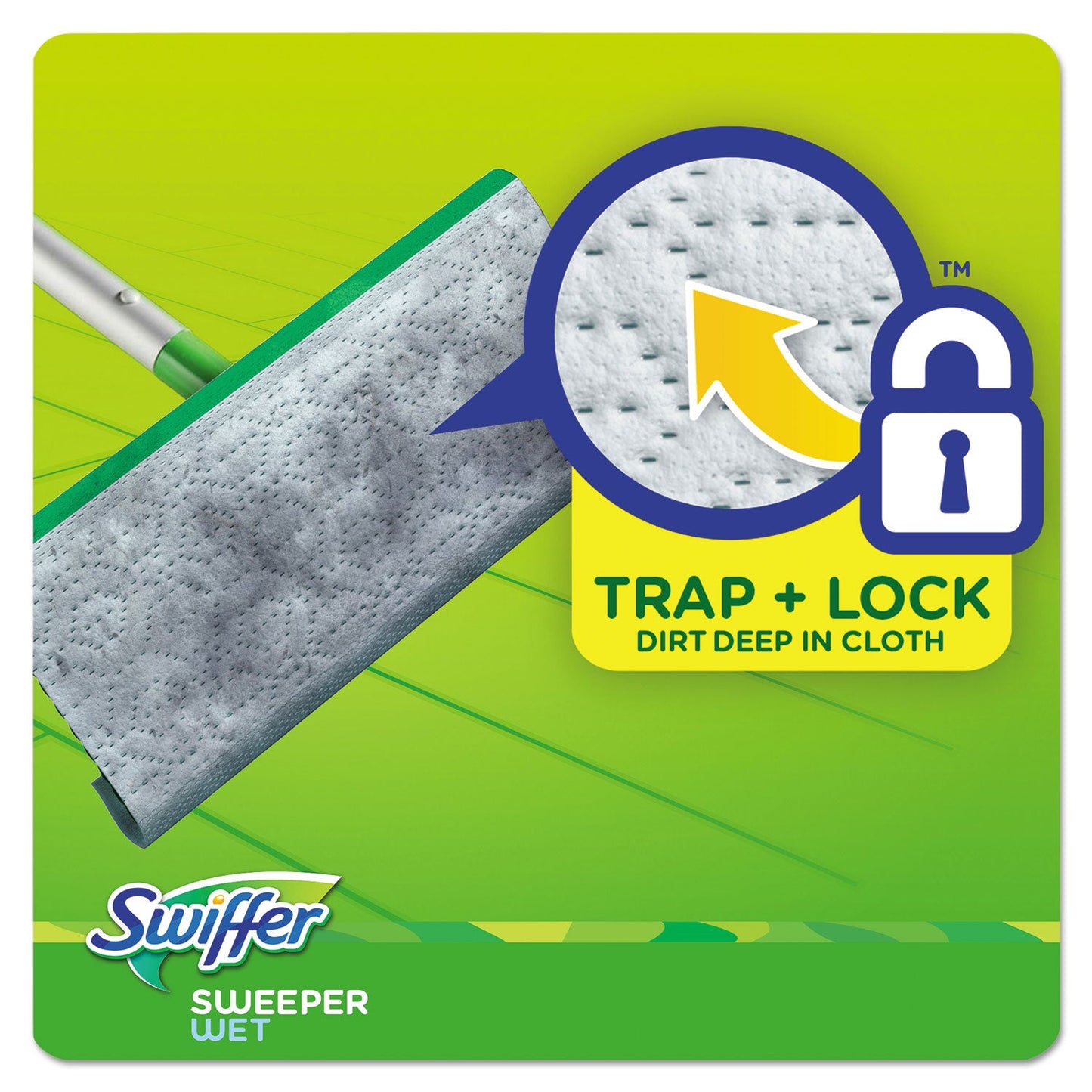 Swiffer Wet Refill Cloths, 10 x 8, Open Window Fresh, Cloth, White, 12/Tub