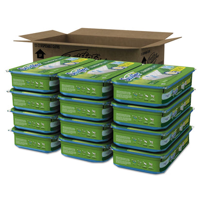 Swiffer Wet Refill Cloths, 10 x 8, Open Window Fresh, Cloth, White, 12/Tub
