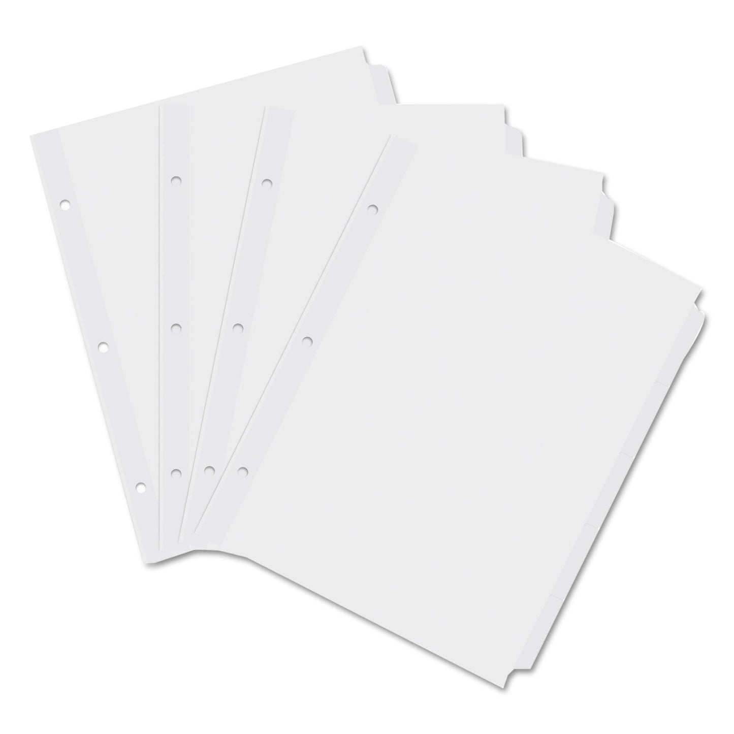 Universal Self-Tab Index Dividers, 5-Tab, 11 x 8.5, White, 36 Sets